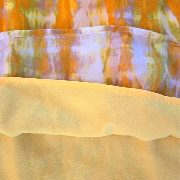 EC WHO WHAT WEAR CHIFFON TIEDYED SKIRT WITH LINING SZ.12 - Picture 4 of 6